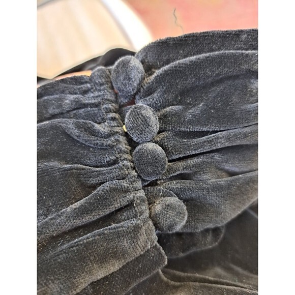 RARE VINTAGE MALCOLM STARR BLACK VELVET MAXI SKIRT SIZE 8 - Picture 4 of 8